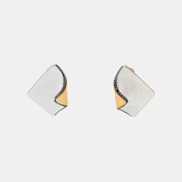 Zara new* CONTRASTING SPARKLY EARRINGS - Picture 2 of 3